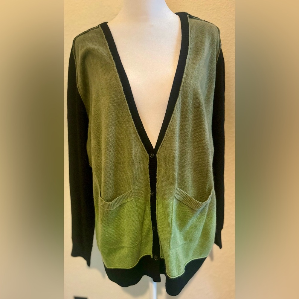 Raquel Allegra cashmere gradient hand knit cardigan